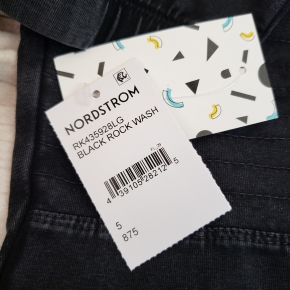 Harper Canyon Girls Moto Leggings Size 5 Black Rock Wash Pull On Elastic Waist - Picture 5 of 9